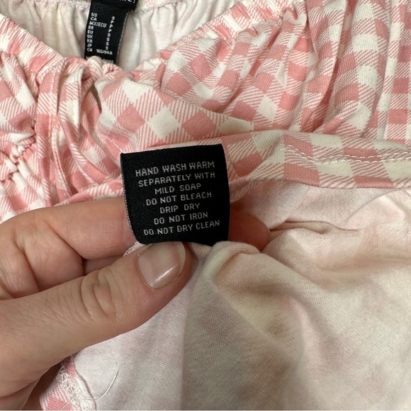 Forever 21 pink plaid cropped blouse - Picture 8 of 9